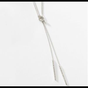 Touchstone Crystal by Swarovski Pavé Stick Lariat Necklace